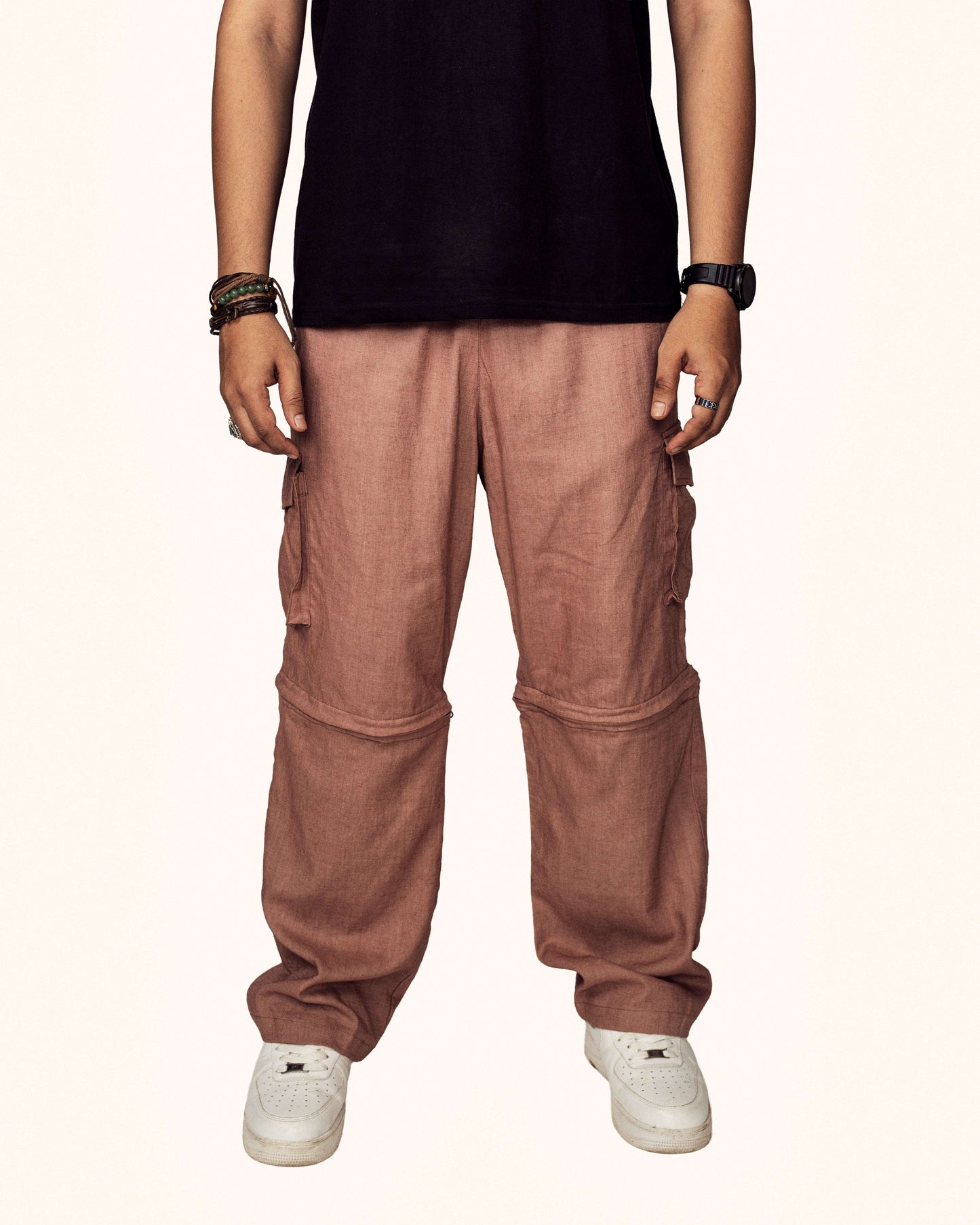 Zor Zor Lifestyle Pivot Cargo Chain Detachable Pants Black Brown