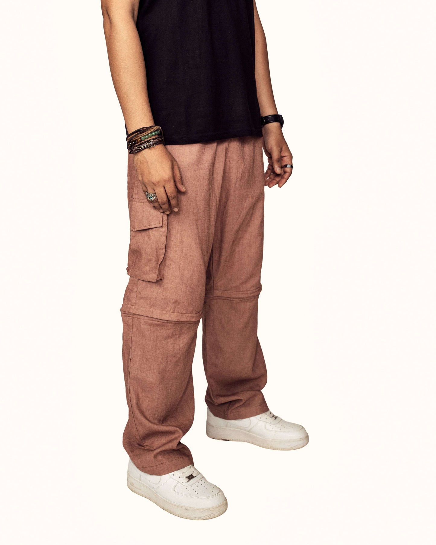 Zor Zor Lifestyle Pivot Cargo Chain Detachable Pants Black Brown