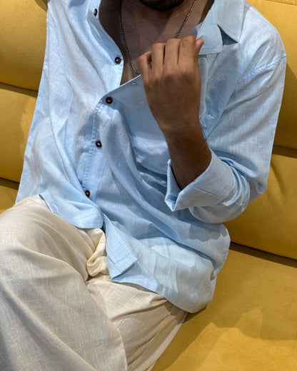Horizon Shirt Cuban Collar Cotton-Linen Shirt ZOR Horizon Shirt Cuban Collar Cotton-Linen Shirt ZOR