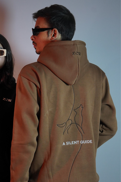 The Silent Guide - Brown Hoodie