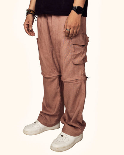 Zor Zor Lifestyle Pivot Cargo Chain Detachable Pants Black Brown